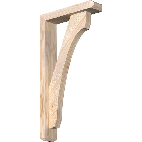 Ekena Millwork Legacy Craftsman Smooth Bracket w/ Offset Brace, Douglas Fir, 3 1/2"W x 14"D x 26"H BKT0402X14X26LEC04SDF - main